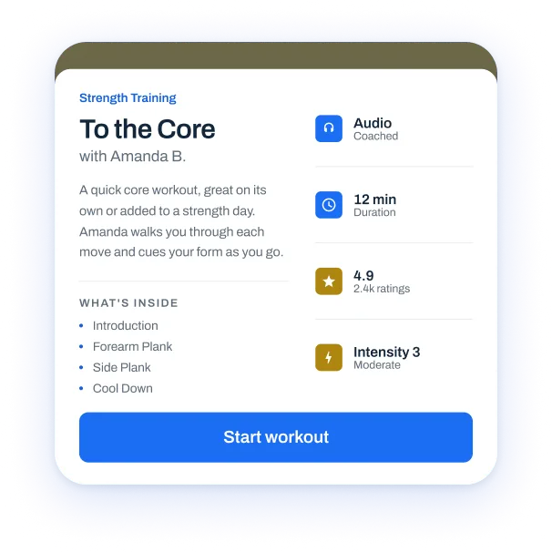 The To the Core workout detail