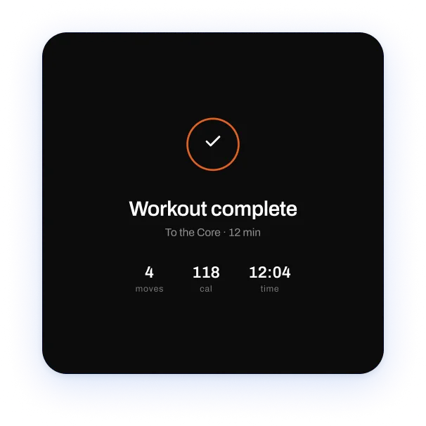 Workout complete